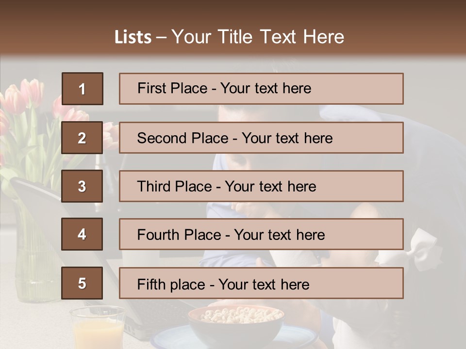 Dad Breakfast Daughter PowerPoint Template