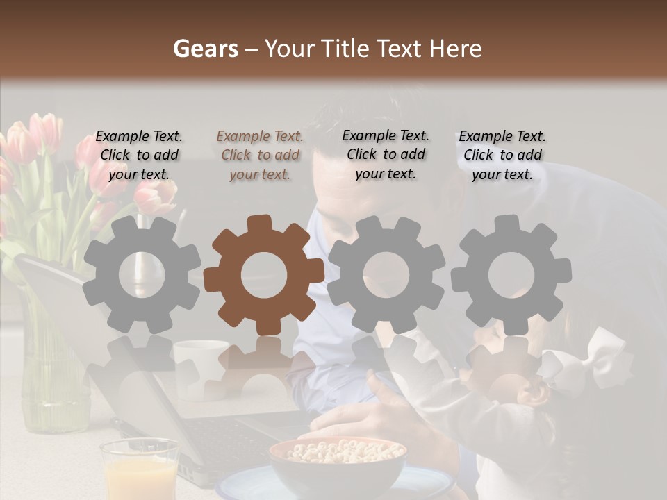 Dad Breakfast Daughter PowerPoint Template