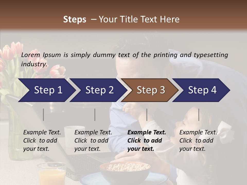 Dad Breakfast Daughter PowerPoint Template