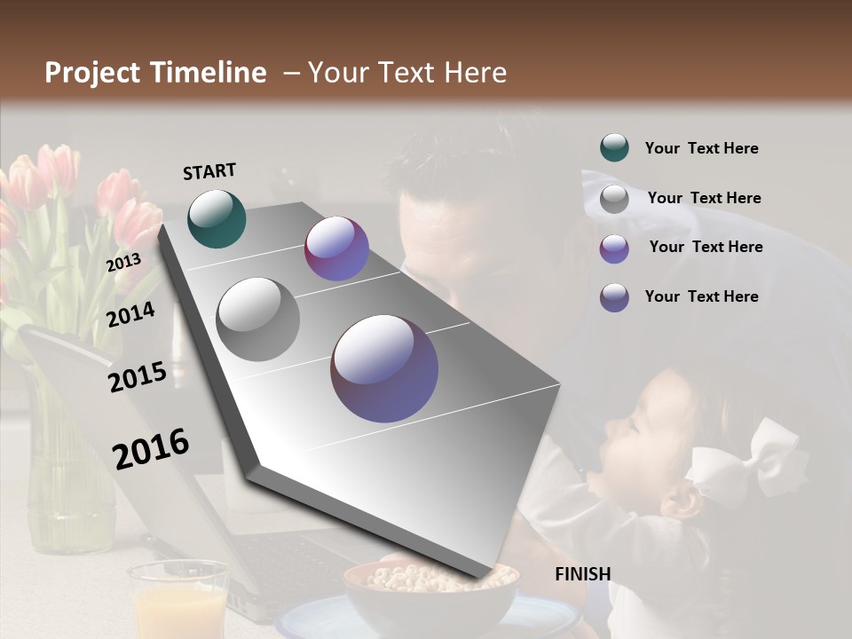 Dad Breakfast Daughter PowerPoint Template