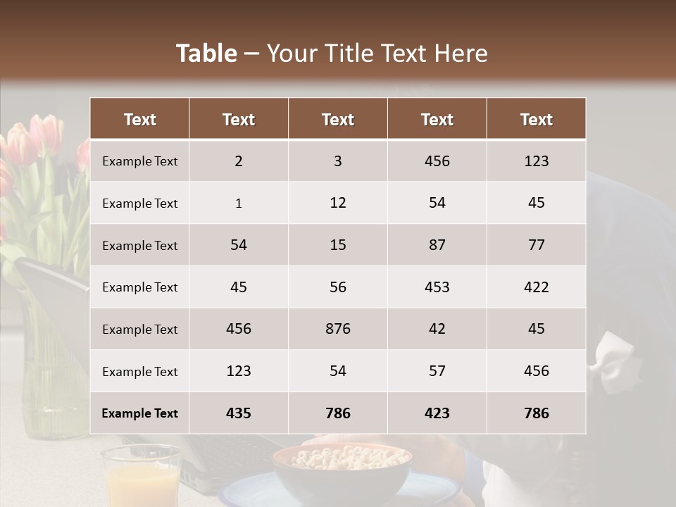 Dad Breakfast Daughter PowerPoint Template