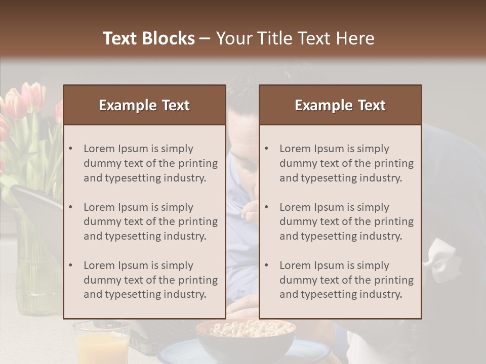 Dad Breakfast Daughter PowerPoint Template