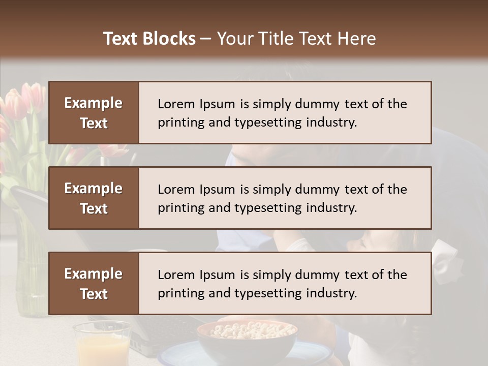 Dad Breakfast Daughter PowerPoint Template