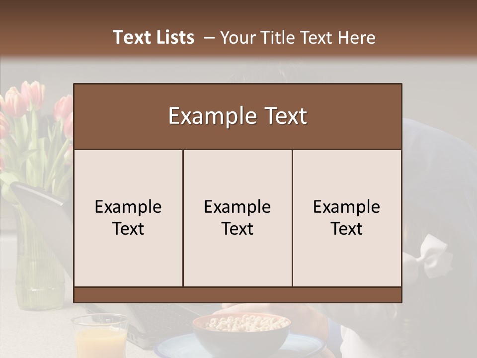 Dad Breakfast Daughter PowerPoint Template