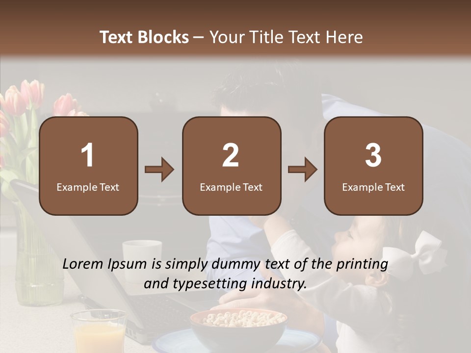 Dad Breakfast Daughter PowerPoint Template