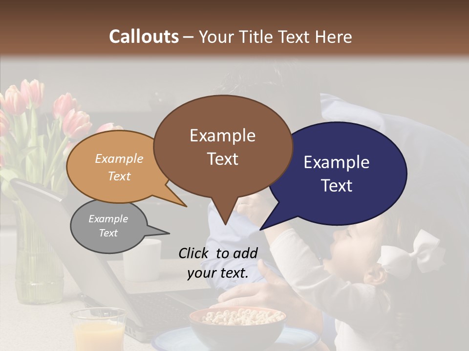 Dad Breakfast Daughter PowerPoint Template