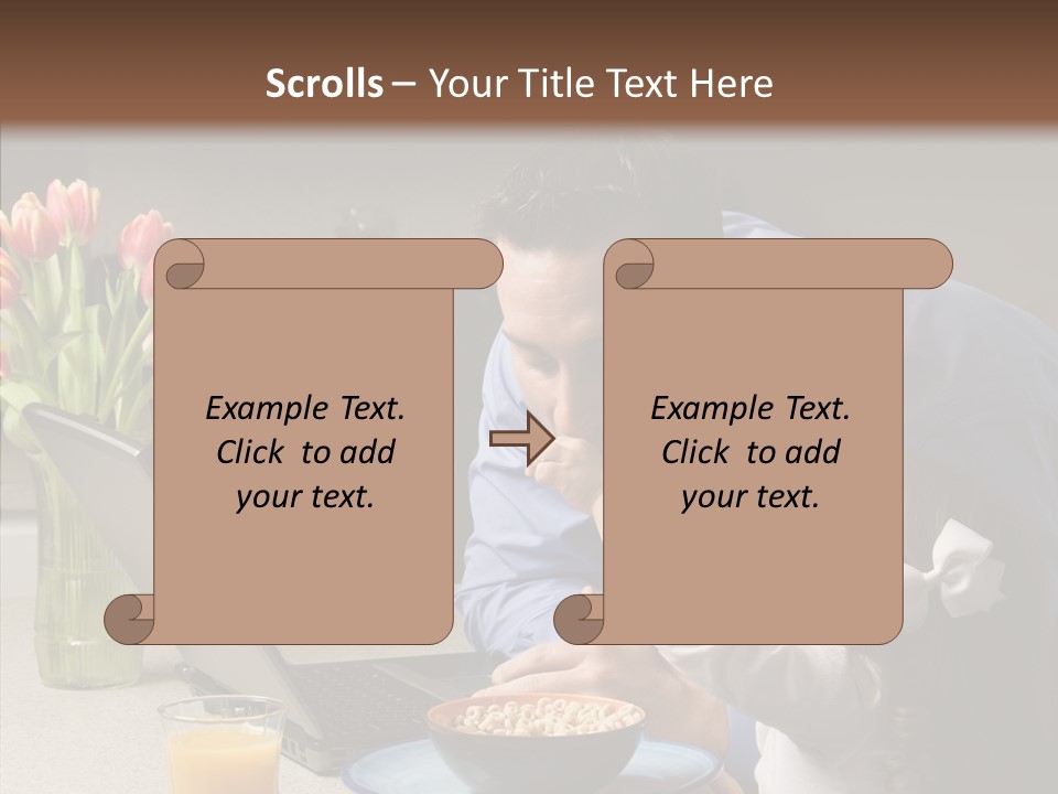 Dad Breakfast Daughter PowerPoint Template
