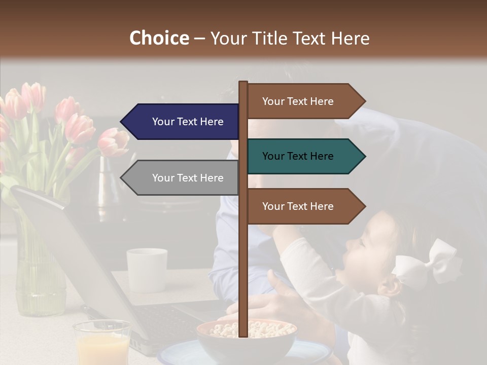 Dad Breakfast Daughter PowerPoint Template