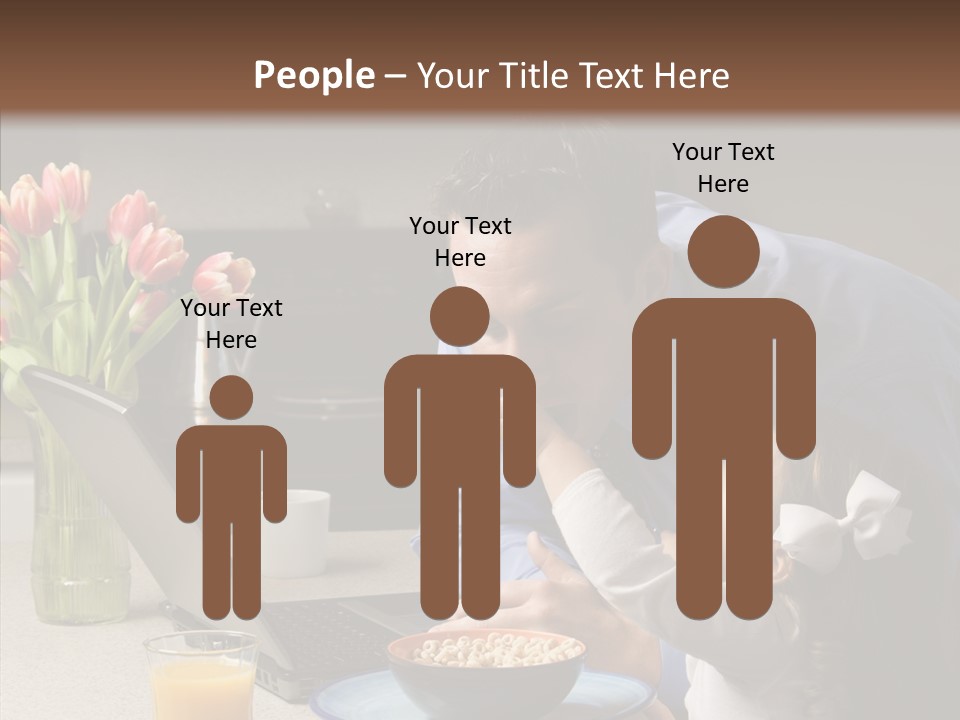 Dad Breakfast Daughter PowerPoint Template