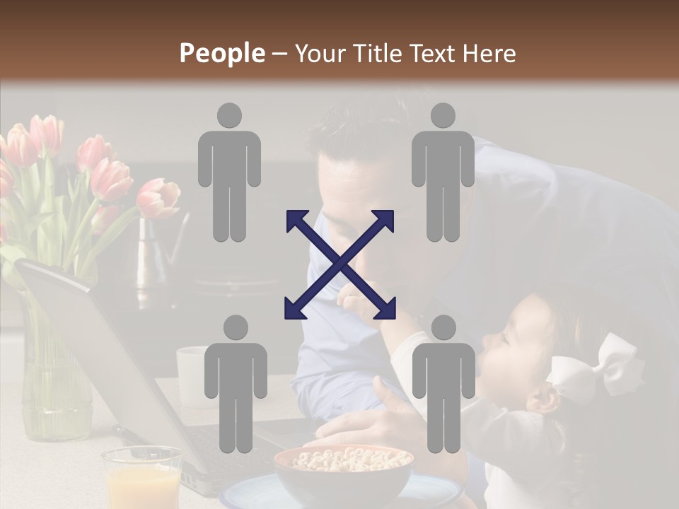 Dad Breakfast Daughter PowerPoint Template