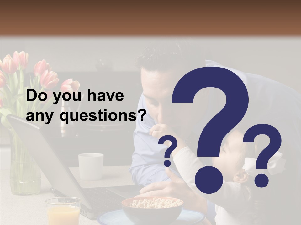 Dad Breakfast Daughter PowerPoint Template