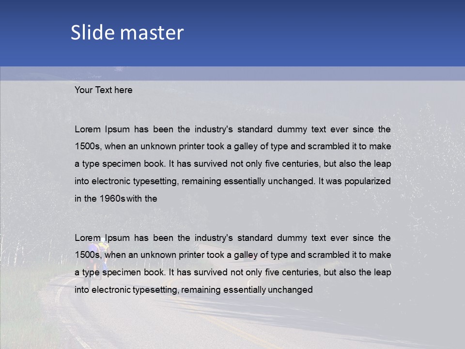 Sky Asphalt Pavement Chief PowerPoint Template