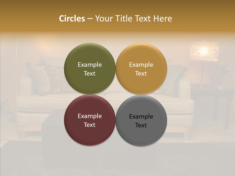 Room Family Room Cushions PowerPoint Template