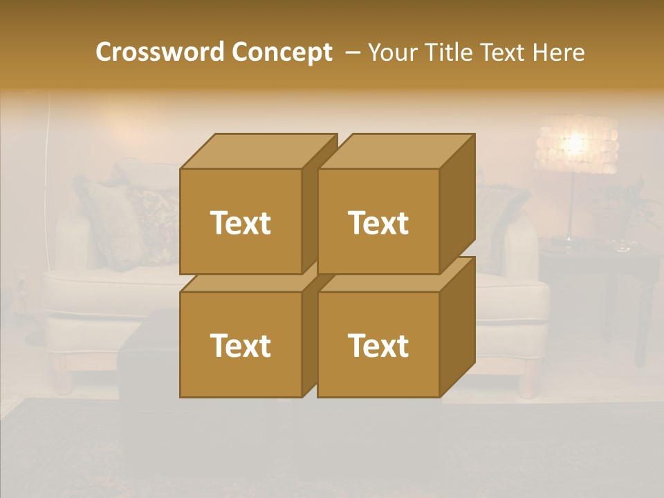 Room Family Room Cushions PowerPoint Template