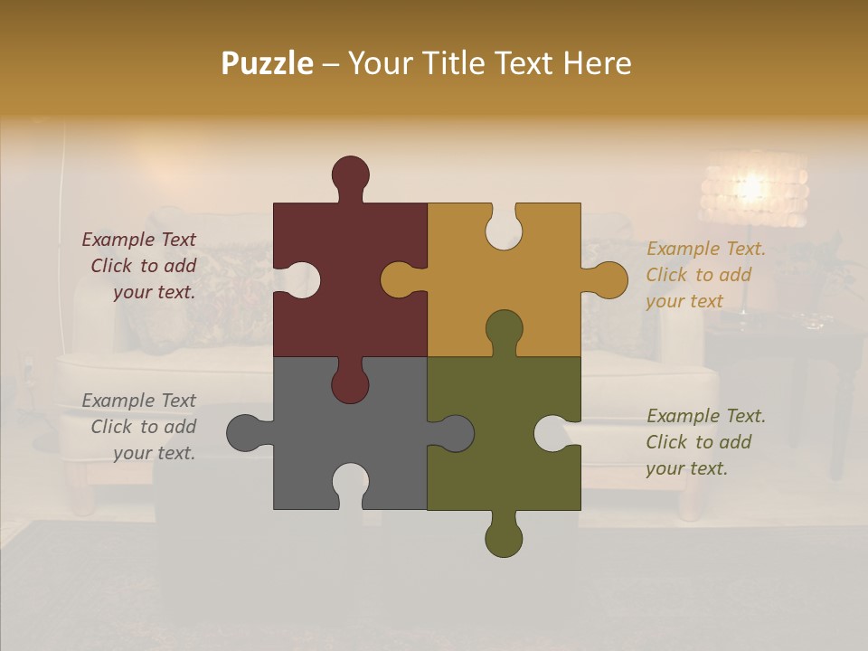 Room Family Room Cushions PowerPoint Template