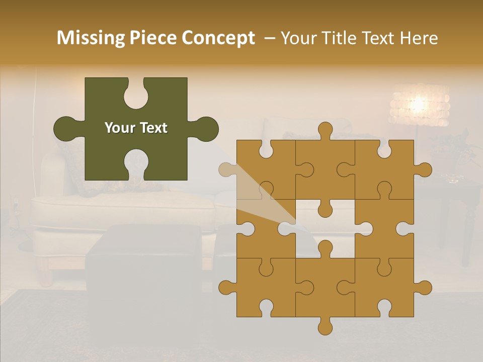 Room Family Room Cushions PowerPoint Template