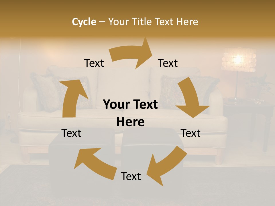 Room Family Room Cushions PowerPoint Template