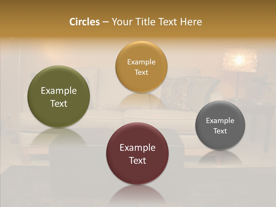 Room Family Room Cushions PowerPoint Template