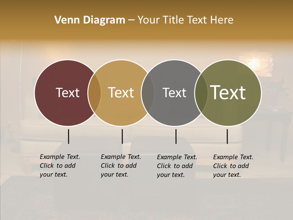 Room Family Room Cushions PowerPoint Template