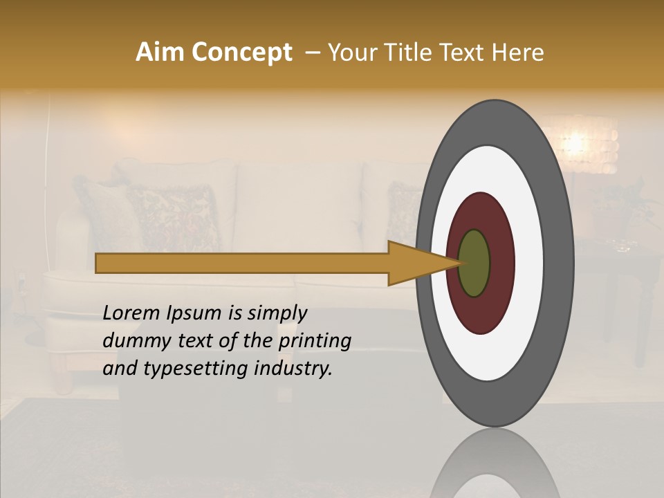 Room Family Room Cushions PowerPoint Template