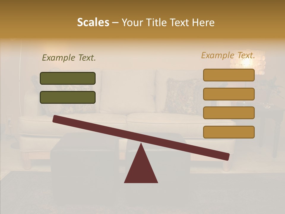 Room Family Room Cushions PowerPoint Template