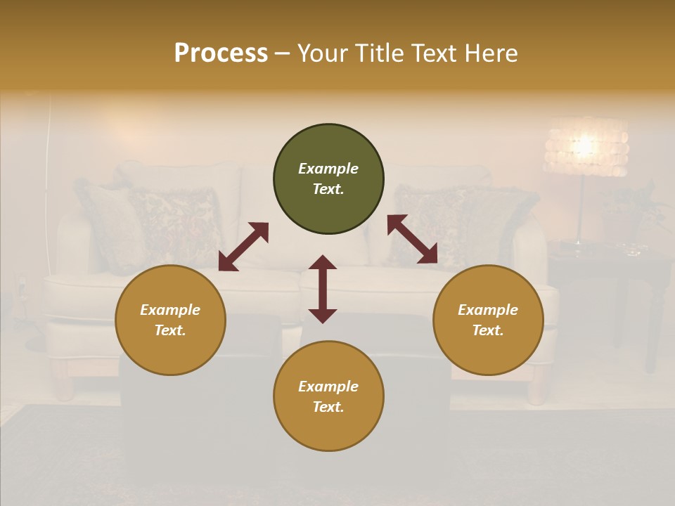 Room Family Room Cushions PowerPoint Template