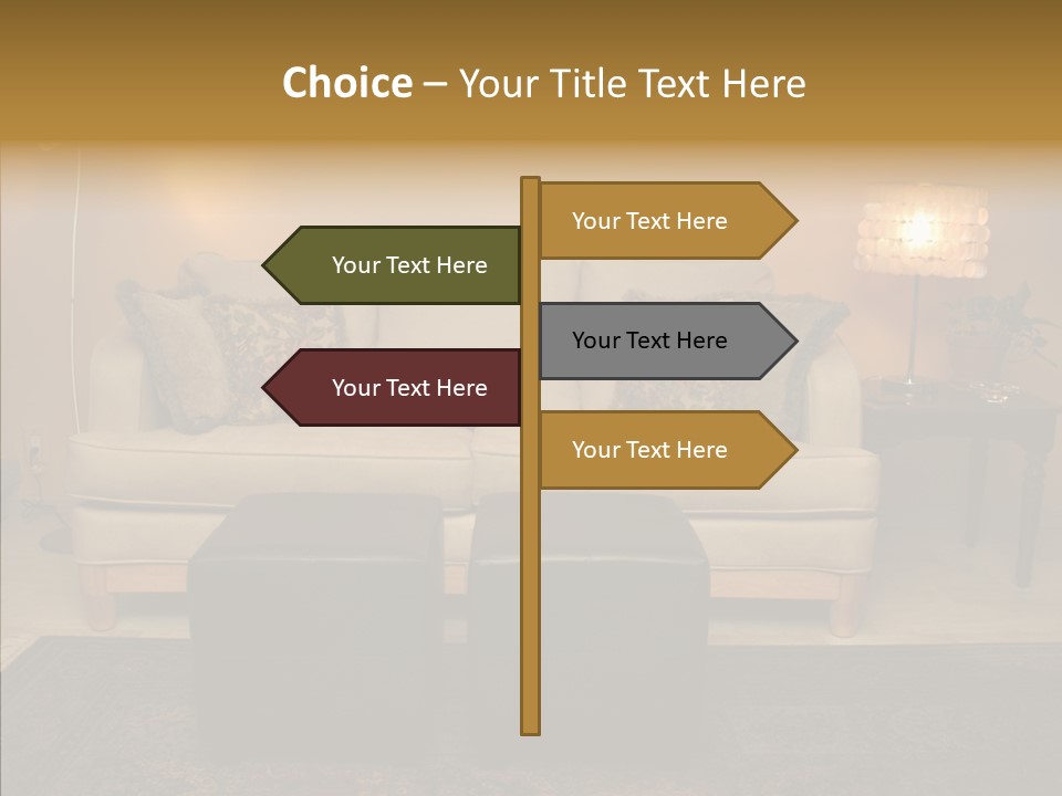 Room Family Room Cushions PowerPoint Template