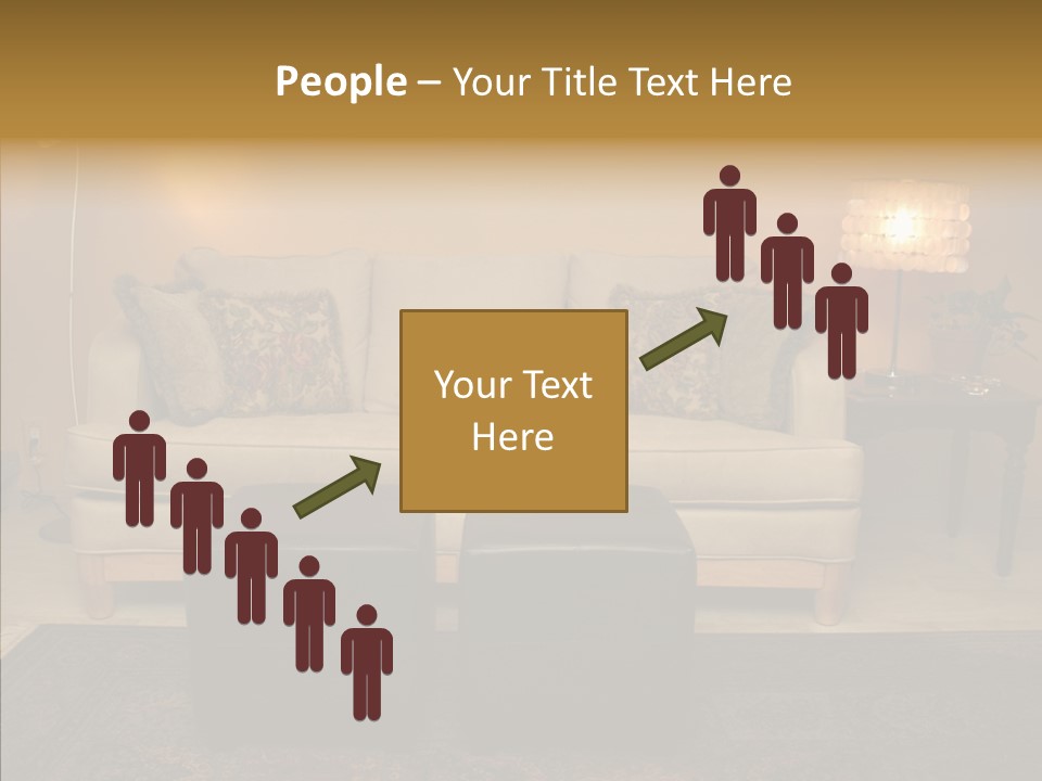 Room Family Room Cushions PowerPoint Template