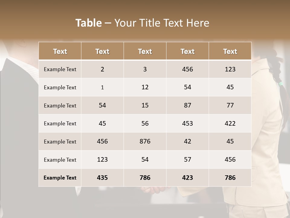 Office Table Corporation PowerPoint Template