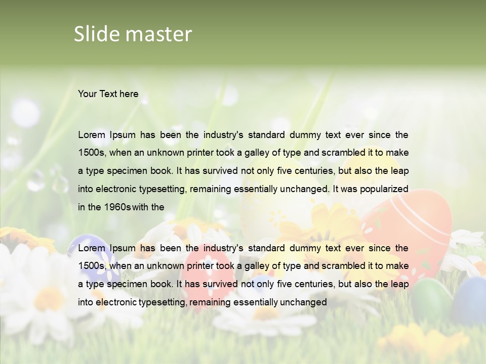 Card Eggs Season PowerPoint Template