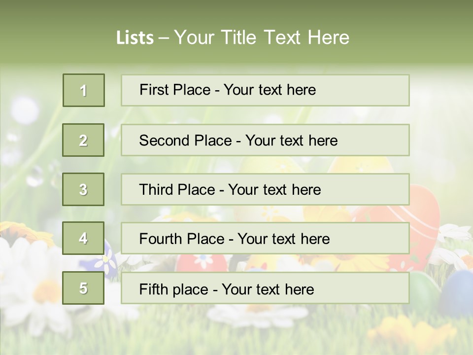 Card Eggs Season PowerPoint Template