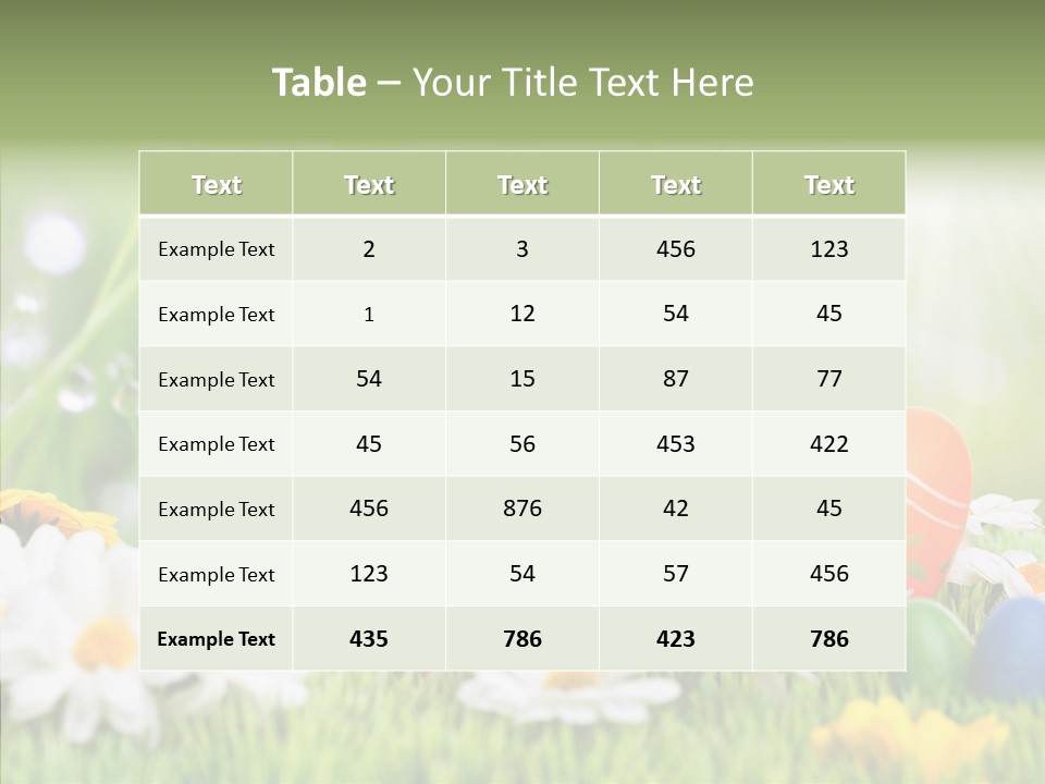 Card Eggs Season PowerPoint Template