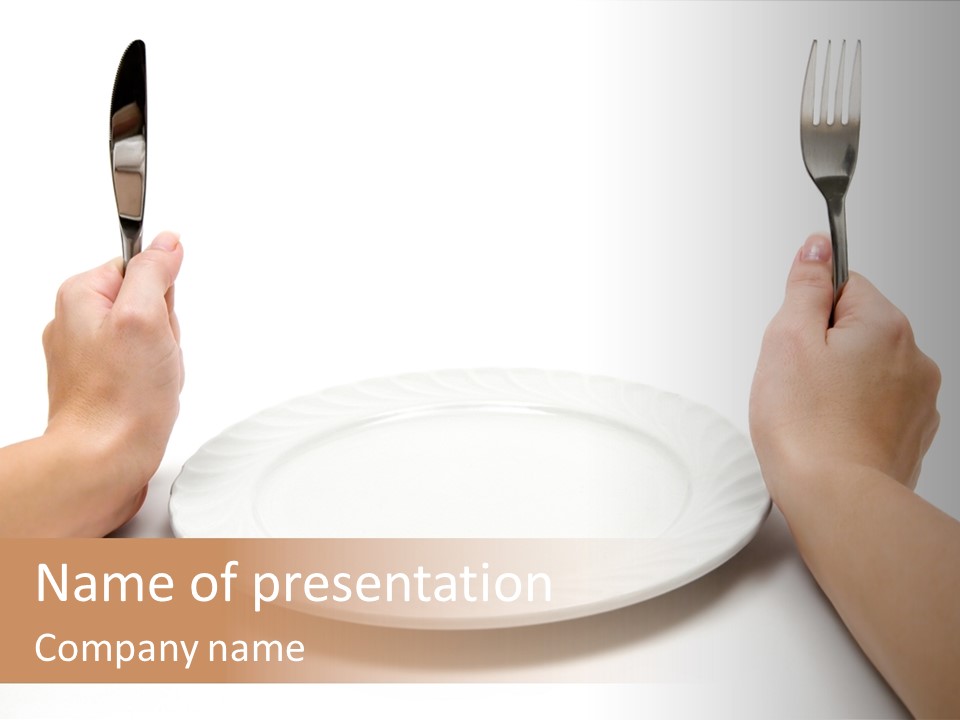 Cutlery Close Ceramic PowerPoint Template