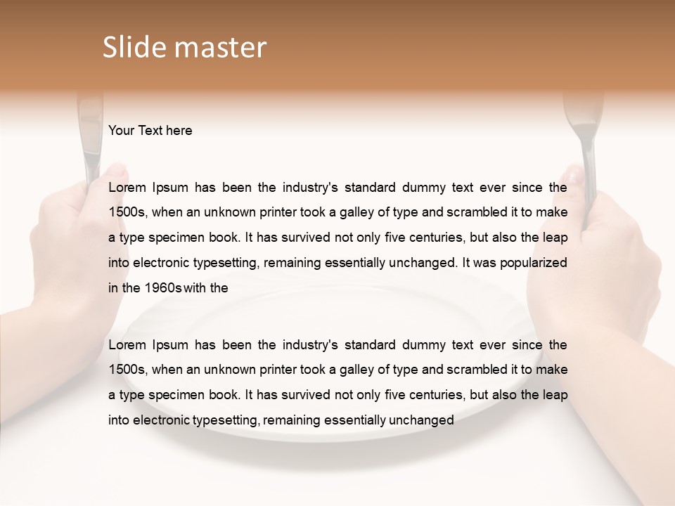 Cutlery Close Ceramic PowerPoint Template