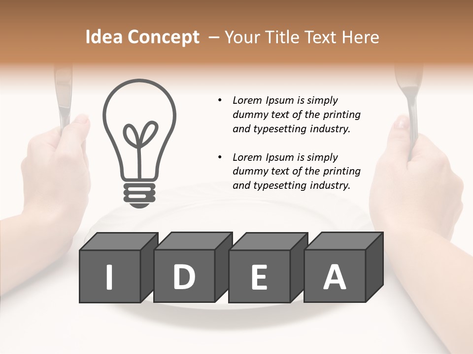 Cutlery Close Ceramic PowerPoint Template