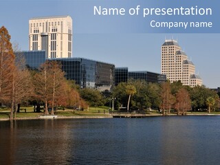 Lake Downtown Eola PowerPoint Template