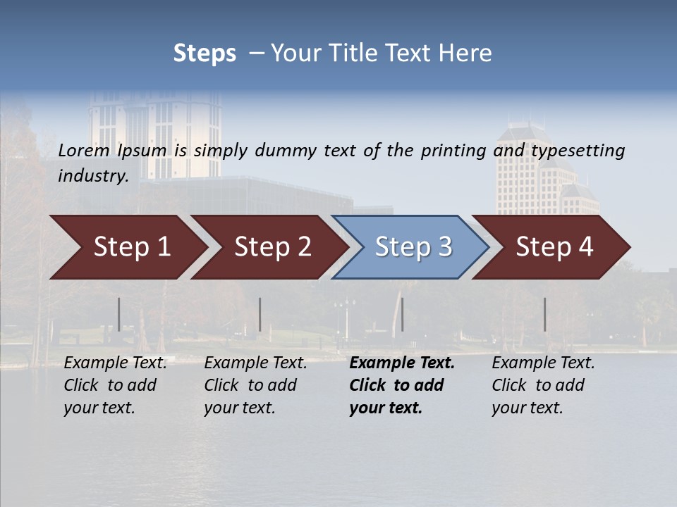 Lake Downtown Eola PowerPoint Template