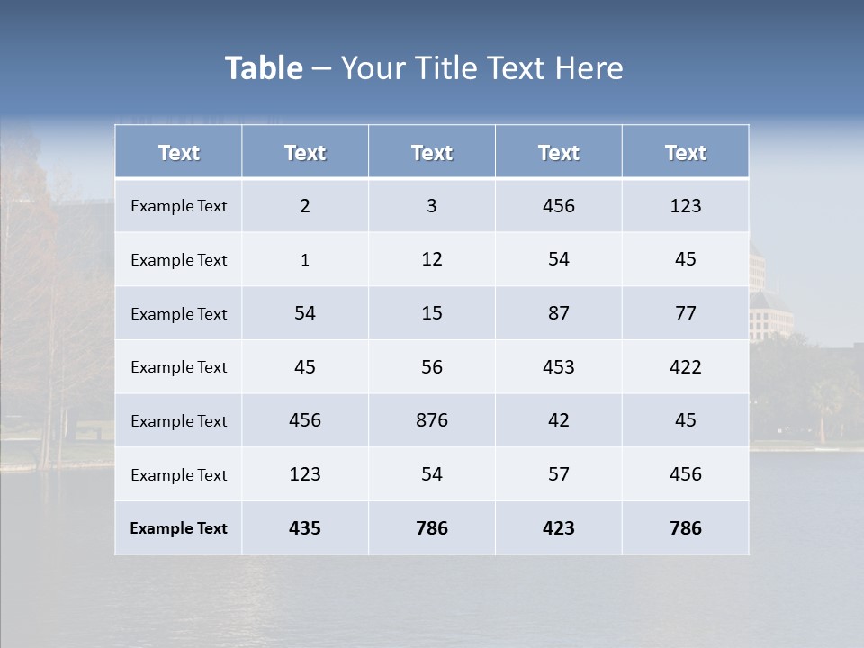 Lake Downtown Eola PowerPoint Template