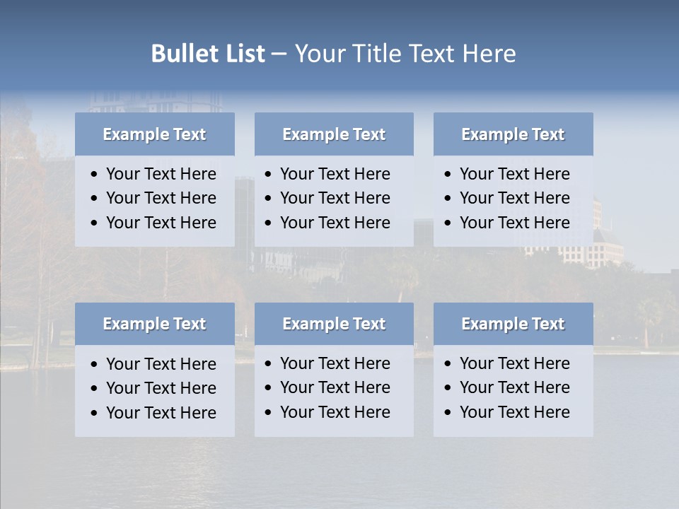 Lake Downtown Eola PowerPoint Template