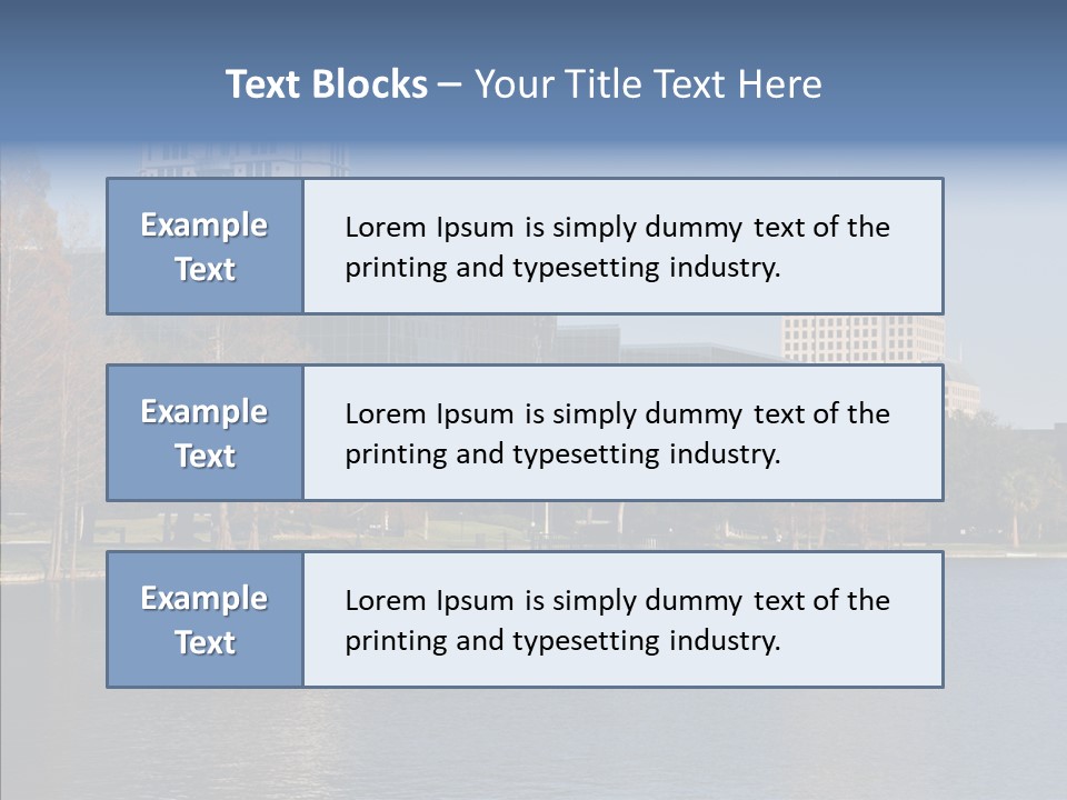 Lake Downtown Eola PowerPoint Template
