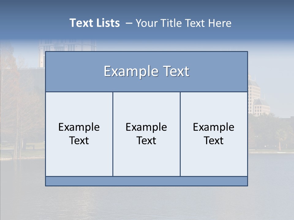 Lake Downtown Eola PowerPoint Template