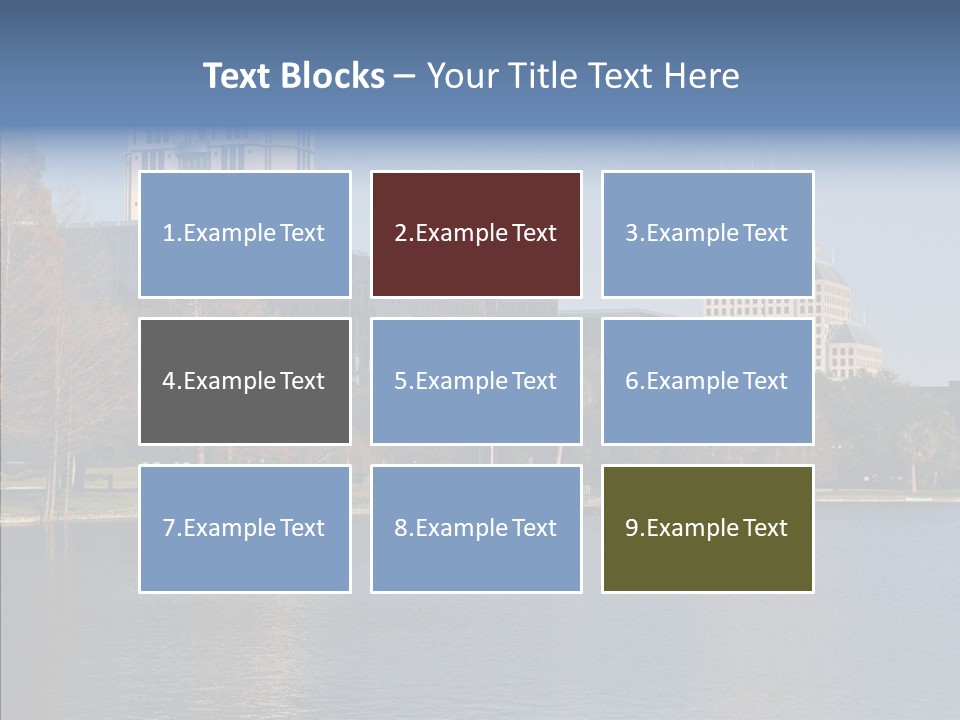 Lake Downtown Eola PowerPoint Template