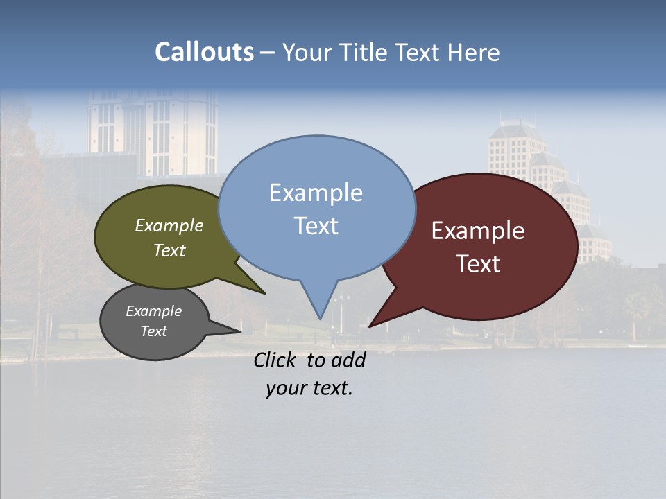 Lake Downtown Eola PowerPoint Template