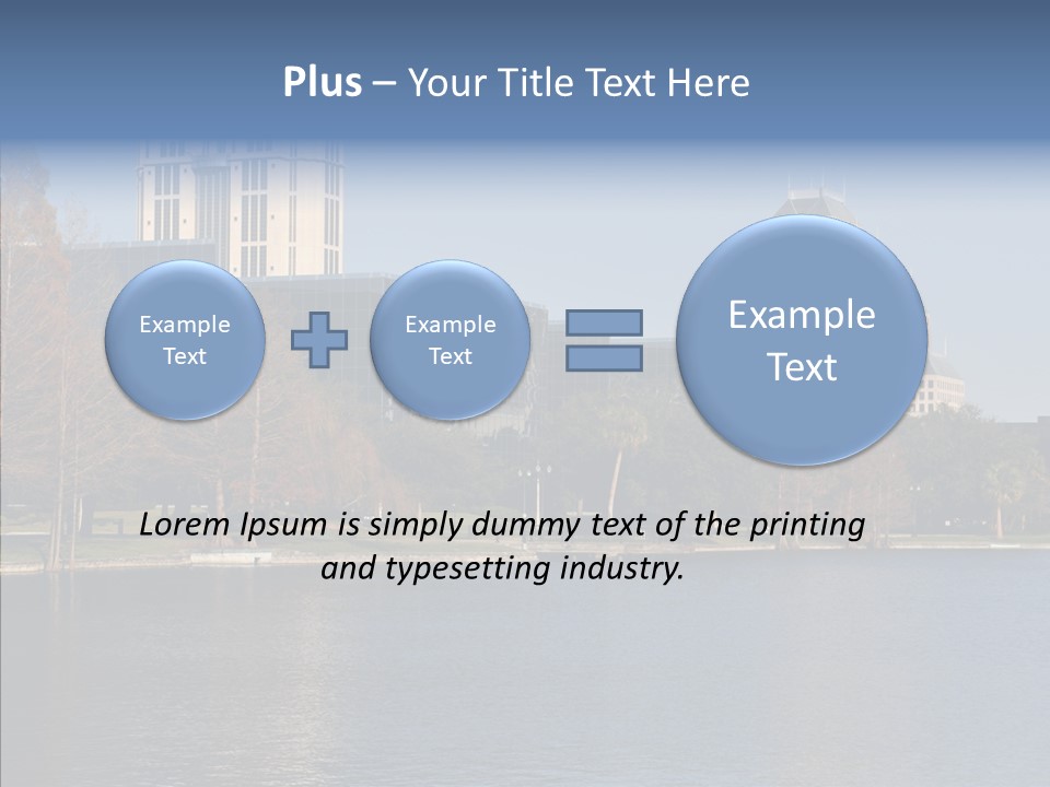 Lake Downtown Eola PowerPoint Template