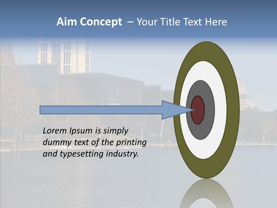 Lake Downtown Eola PowerPoint Template