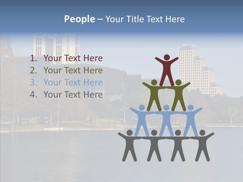Lake Downtown Eola PowerPoint Template