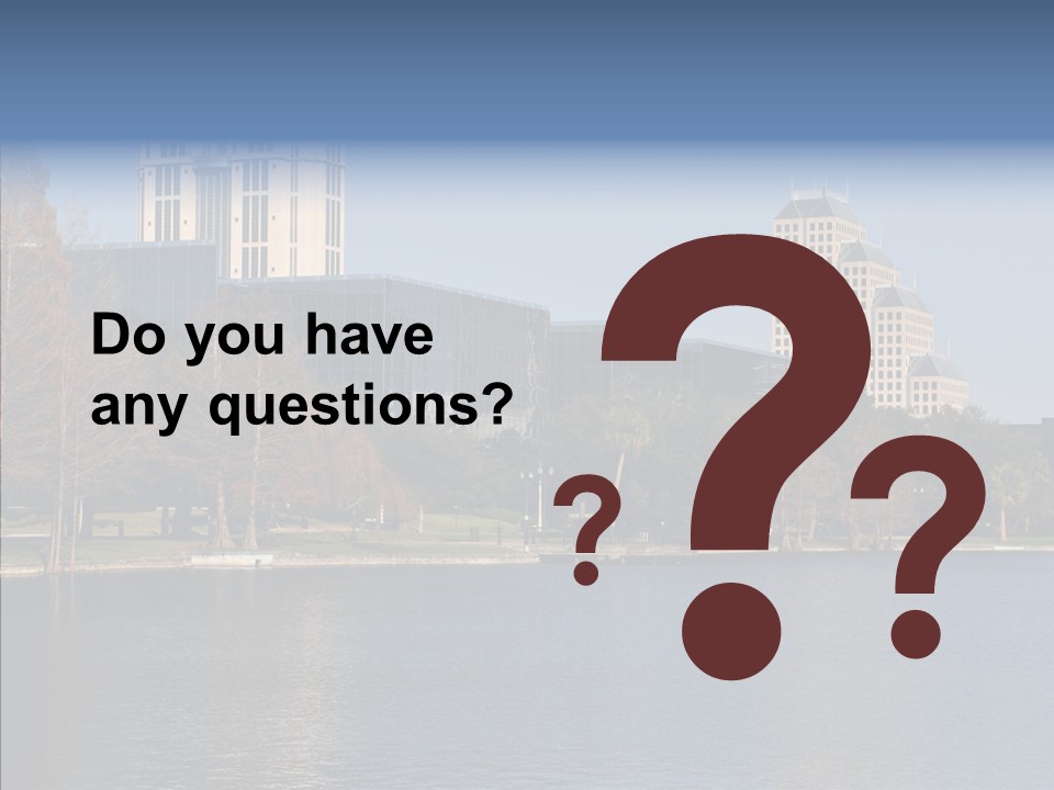 Lake Downtown Eola PowerPoint Template