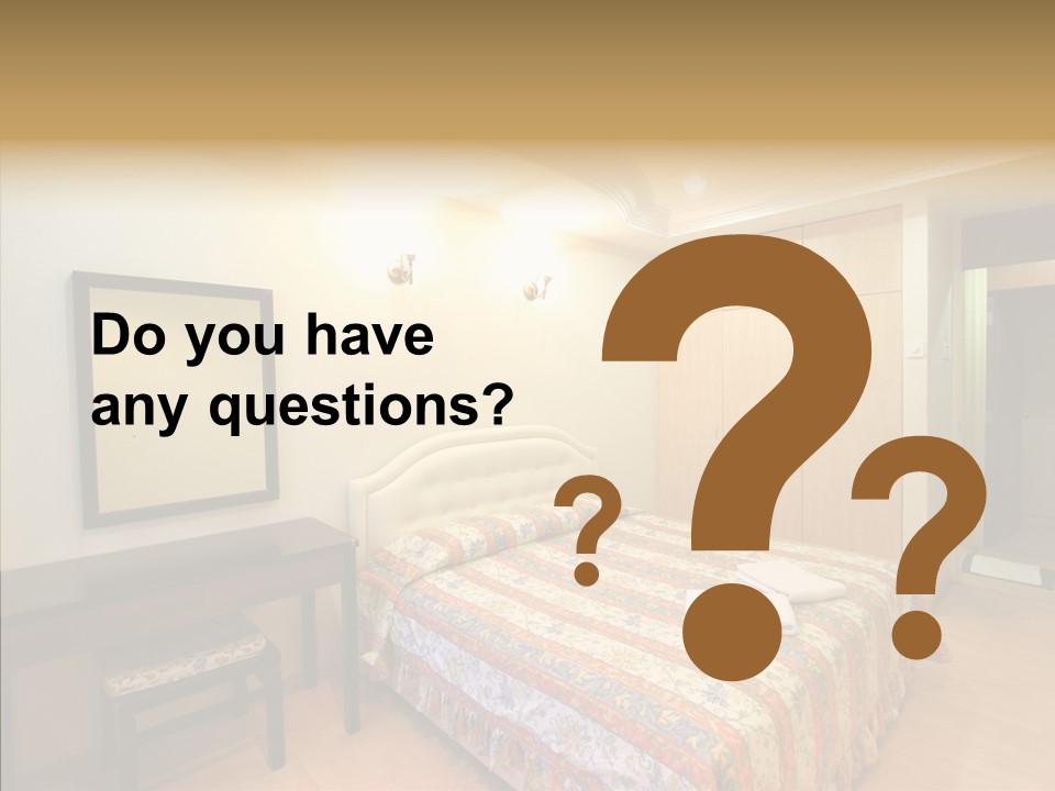 Bright Nightstand Strip PowerPoint Template