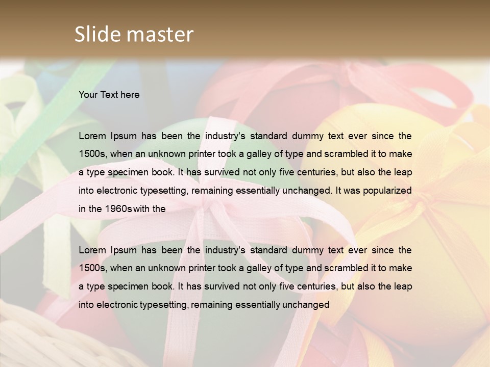 Seasonal Basket April PowerPoint Template