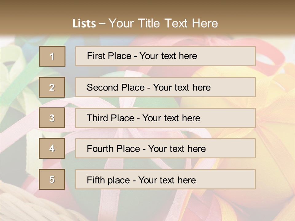 Seasonal Basket April PowerPoint Template